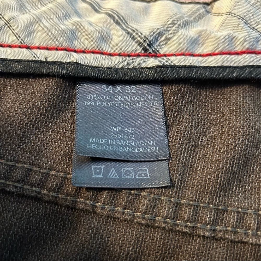 Kenneth Cole New York brown pants size 34X32 straight casual fall - Picture 4 of 8